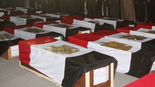 نعوش ضحايا كمين الفرافرة