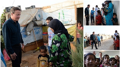 كاميرون مع اللاجئين