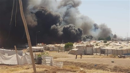 بعد حرق مخيم الايزيديين