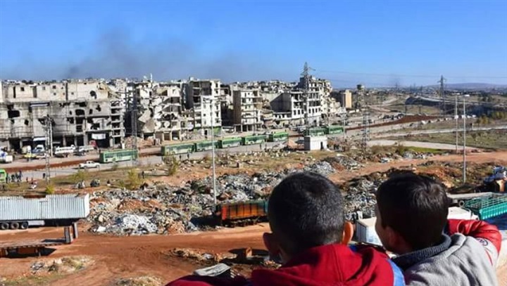 حافلات اجلاء المدنيين