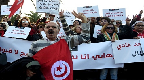 تظاهرات في تونس رفضاً