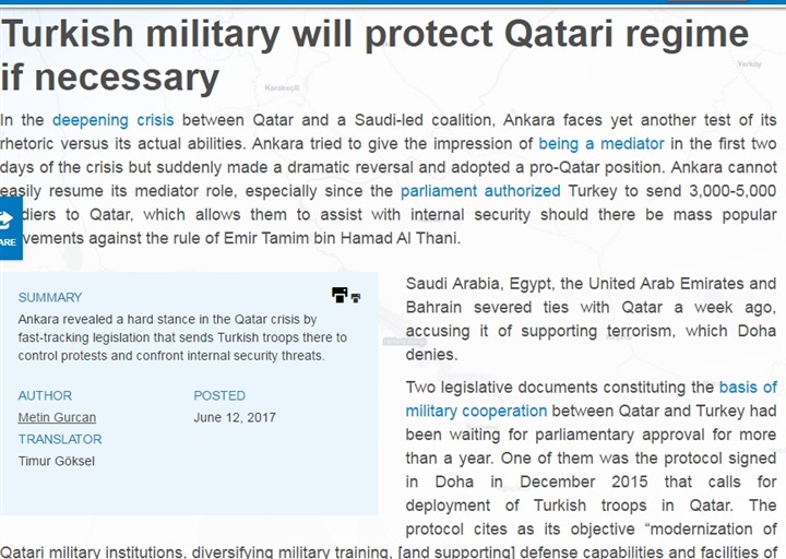 تركيا تواصل دعم قطر
