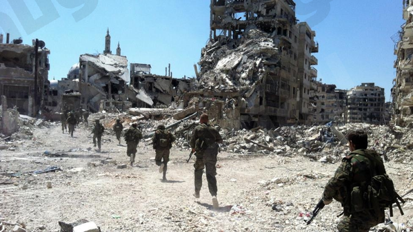 اثار المعارك واضحة