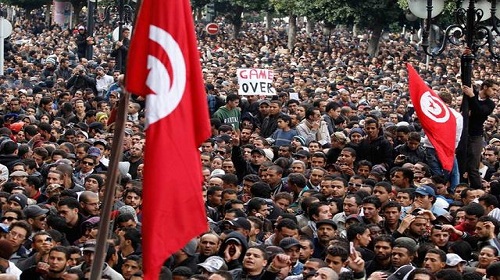 أثناء الثورة التونيسية